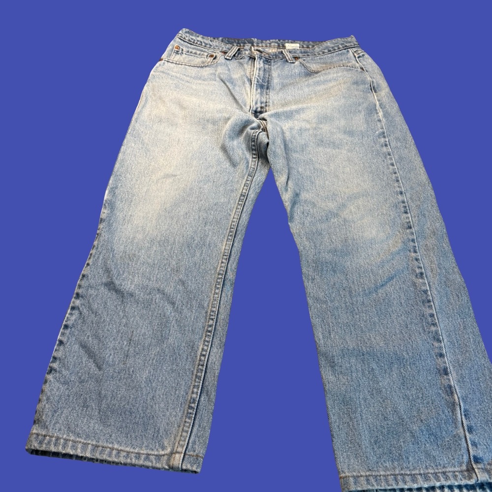 LEVIS 505 REGULAR FIT STRAIGHT LEG JEANS 36X30